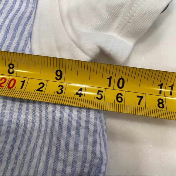 Edgehill Collection light blue seersucker nautical set size 3 months NWOT - Picture 6 of 11